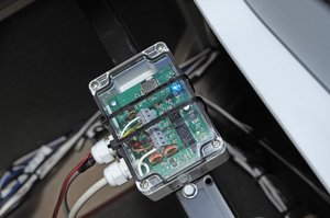 Im Bus eingebautes Bluetooth-Moduls. Foto: Beylemans Fotografie